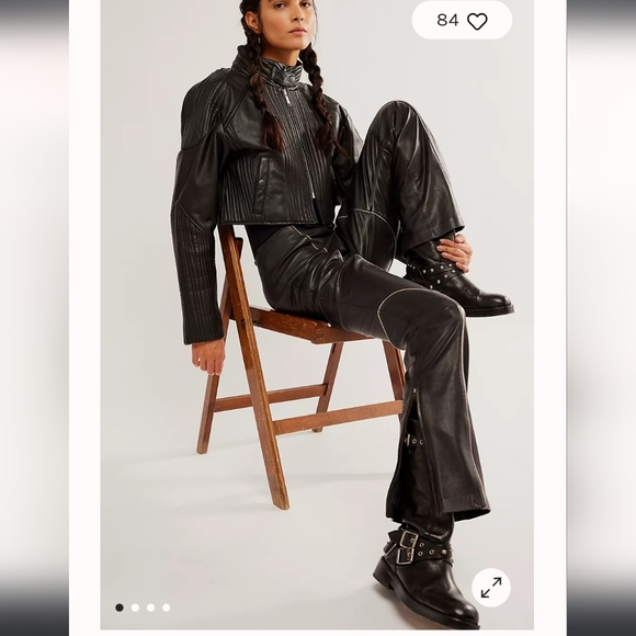 Understated Leather Grand Prix Pants for Free People - Picture 1 of 16